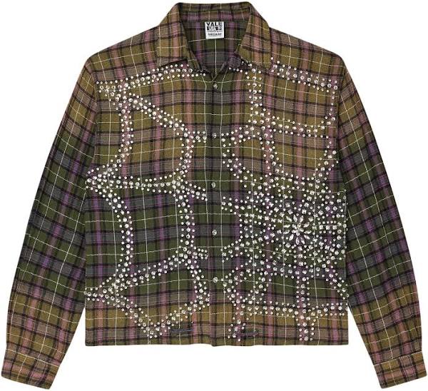 Vale Forever Green Fever Flannel 'Dark Green/Purple'