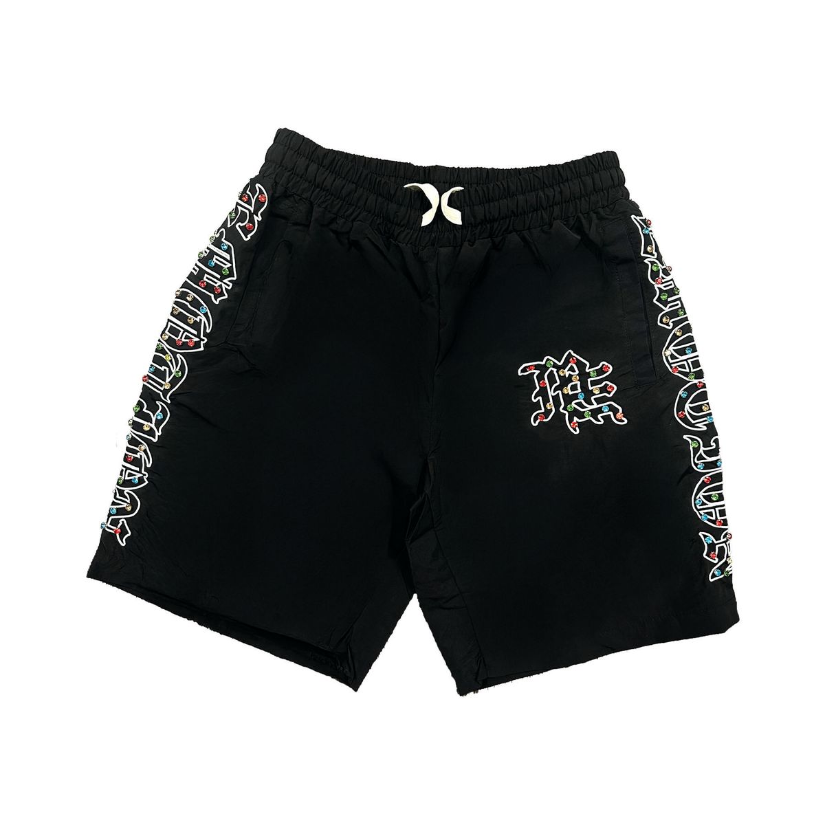 “ME" Rhinestone Nylon Shorts