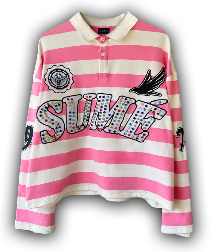 Sume Rose Rugby Long Sleeve Polo