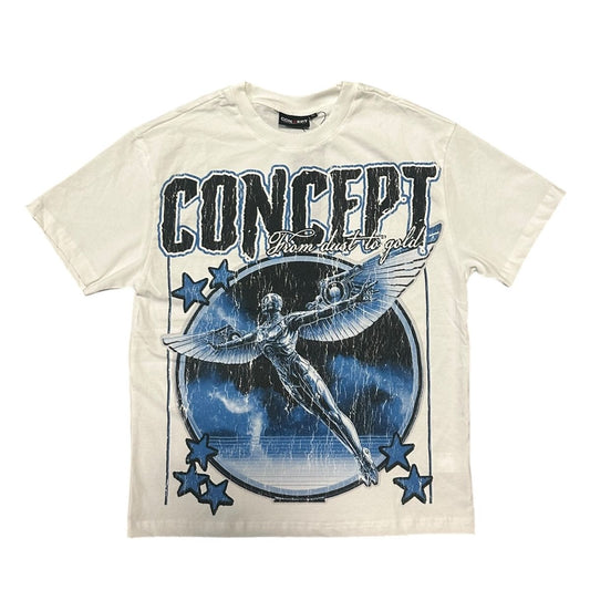 "DUST TO GOLD" TEE - WHT/B