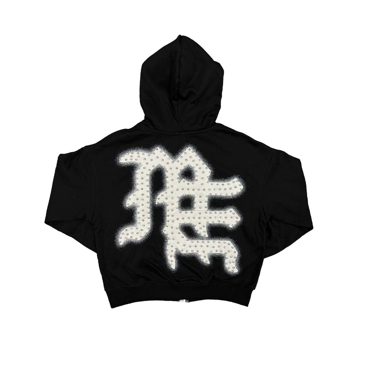 Black ‘End’ Rhinestone hoodie