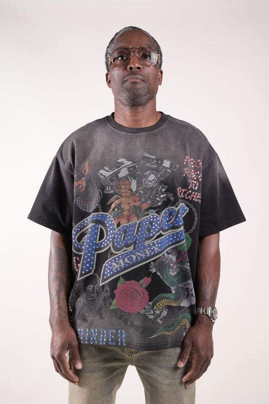 FOR THE DOGS Rhinestone tee