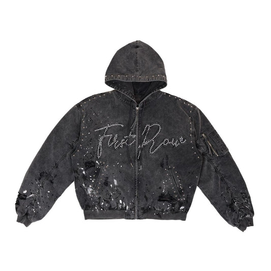 STUD LOGO HOOD JACKET