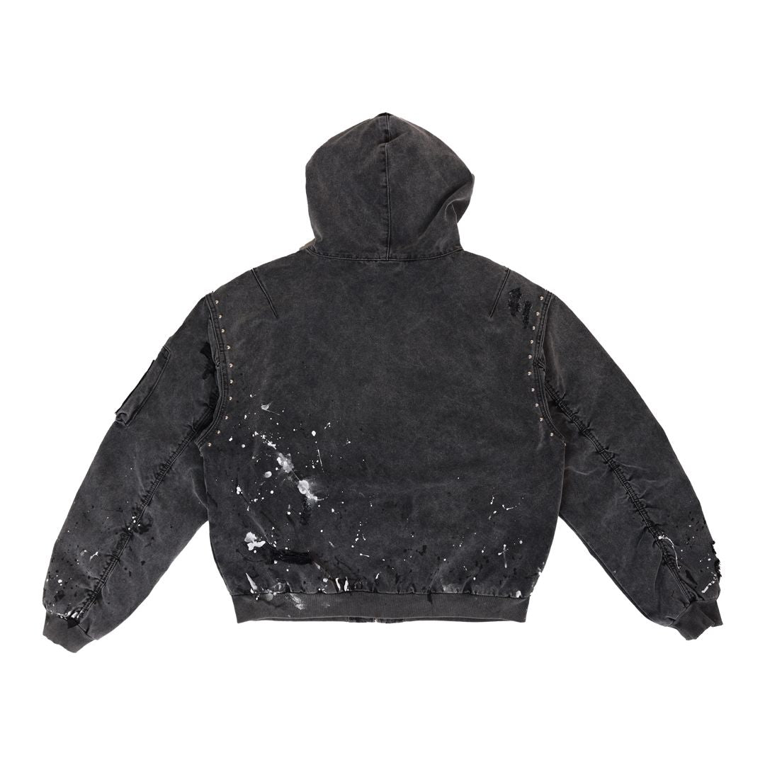 STUD LOGO HOOD JACKET