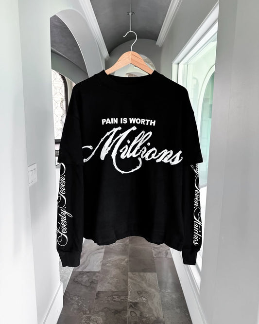 77studios Black Millions Long Sleeve