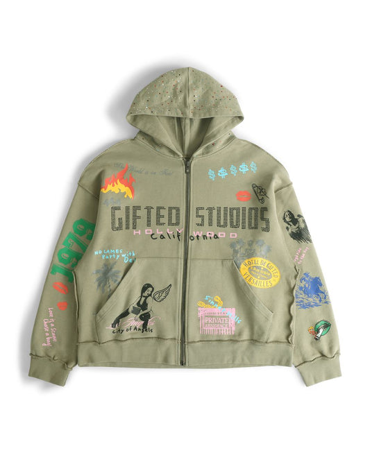 CHASE MONEY OLIVE HOODY