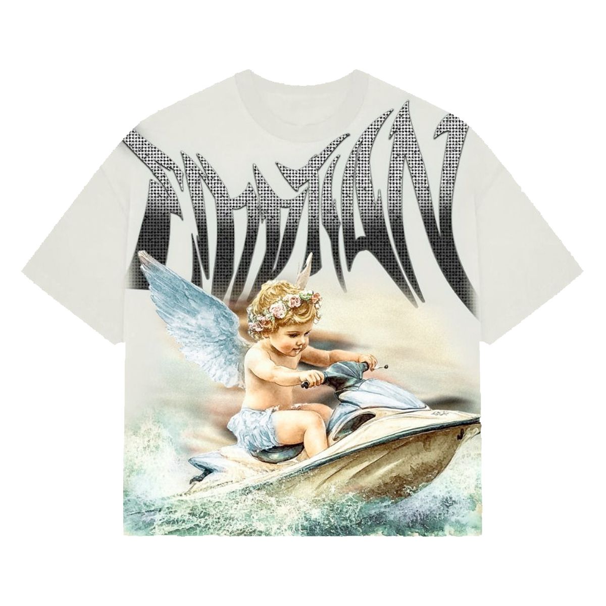 Cream Jetski  Rhinestone Tee